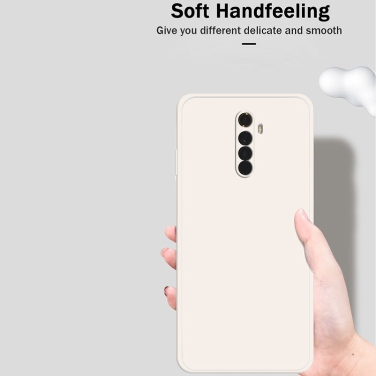 For OPPO Realme X2 Pro  / Reno Ace Solid Color Imitation Liquid Silicone Straight Edge Dropproof Full Coverage Protective Case(Black)