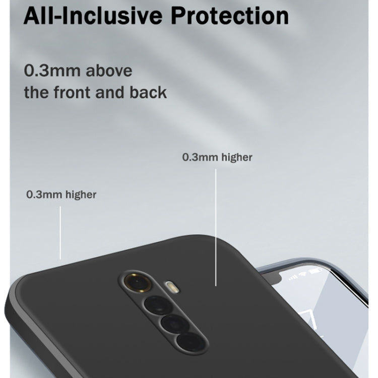 For OPPO Realme X2 Pro  / Reno Ace Solid Color Imitation Liquid Silicone Straight Edge Dropproof Full Coverage Protective Case(Black)