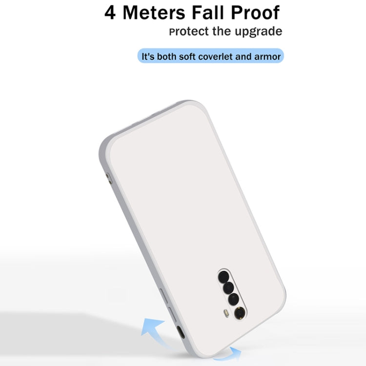 For OPPO Realme X2 Pro  / Reno Ace Solid Color Imitation Liquid Silicone Straight Edge Dropproof Full Coverage Protective Case(Black)