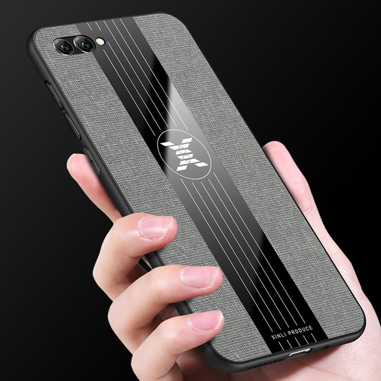For Huawei nova 2s XINLI Stitching Cloth Textue Shockproof TPU Protective Case(Grey)
