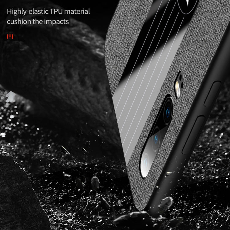 For Huawei P30 XINLI Stitching Cloth Textue Shockproof TPU Protective Case(Black)