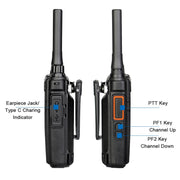 RETEVIS RB637 EU Frequency PMR446 16CHS License-free Two Way Radio Handheld Bluetooth Walkie Talkie(Black)