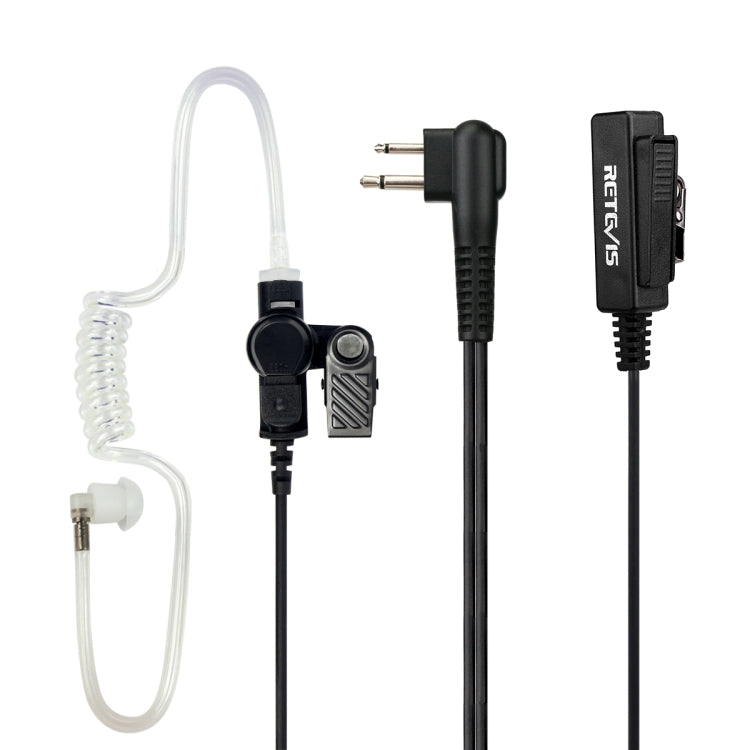RETEVIS M 2 Pin Long Clip Air Guide Covert Acoustic Tube Earpiece Speaker Microphone