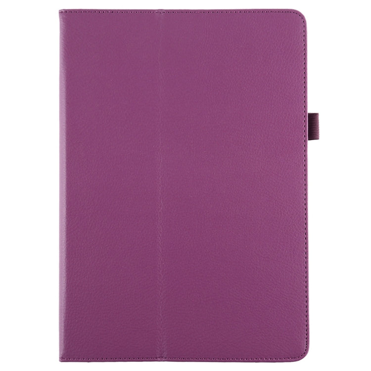 Litchi Texture Horizontal Flip Leather Case with Holder For iPad 10.5 / iPad 10.2 2021 / 2020 / 2019(Purple)