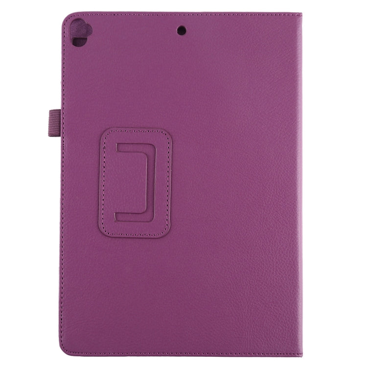 Litchi Texture Horizontal Flip Leather Case with Holder For iPad 10.5 / iPad 10.2 2021 / 2020 / 2019(Purple)