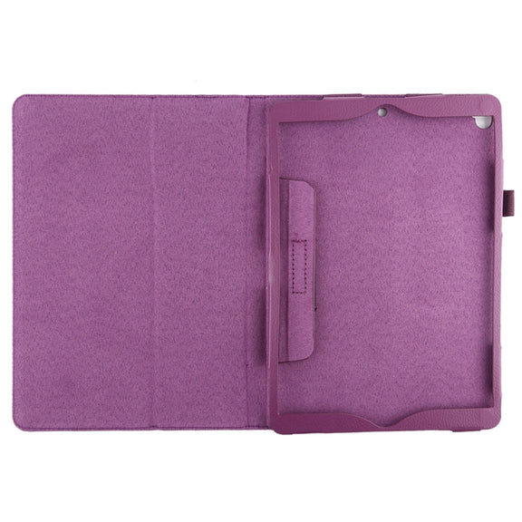Litchi Texture Horizontal Flip Leather Case with Holder For iPad 10.5 / iPad 10.2 2021 / 2020 / 2019(Purple)