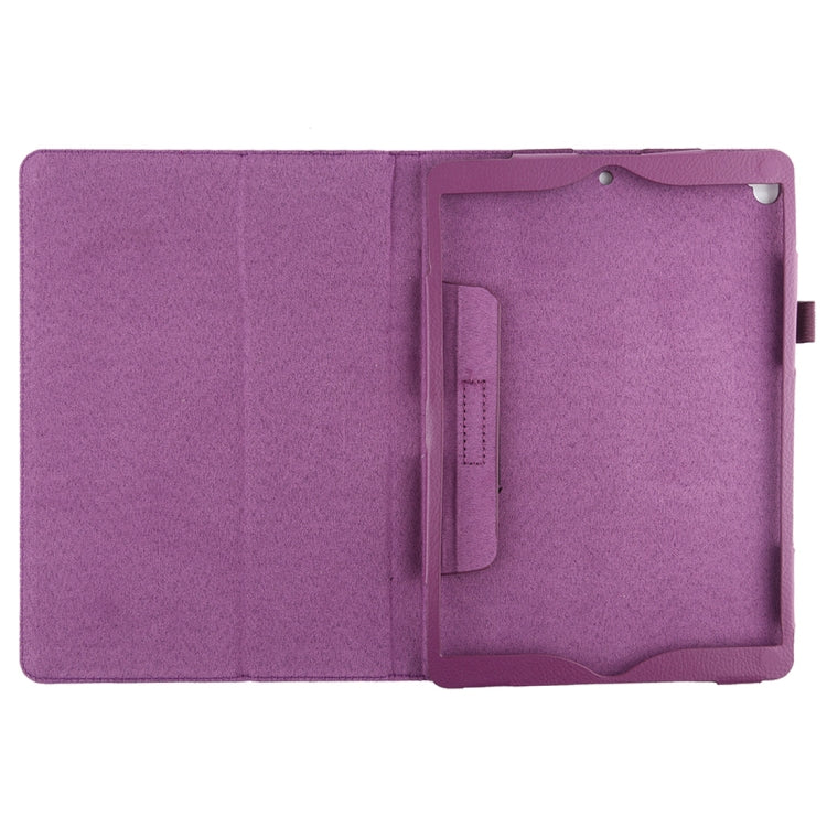 Litchi Texture Horizontal Flip Leather Case with Holder For iPad 10.5 / iPad 10.2 2021 / 2020 / 2019(Purple)