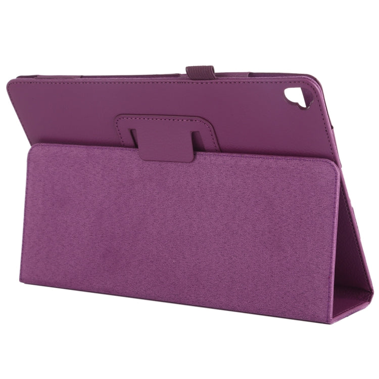 Litchi Texture Horizontal Flip Leather Case with Holder For iPad 10.5 / iPad 10.2 2021 / 2020 / 2019(Purple)
