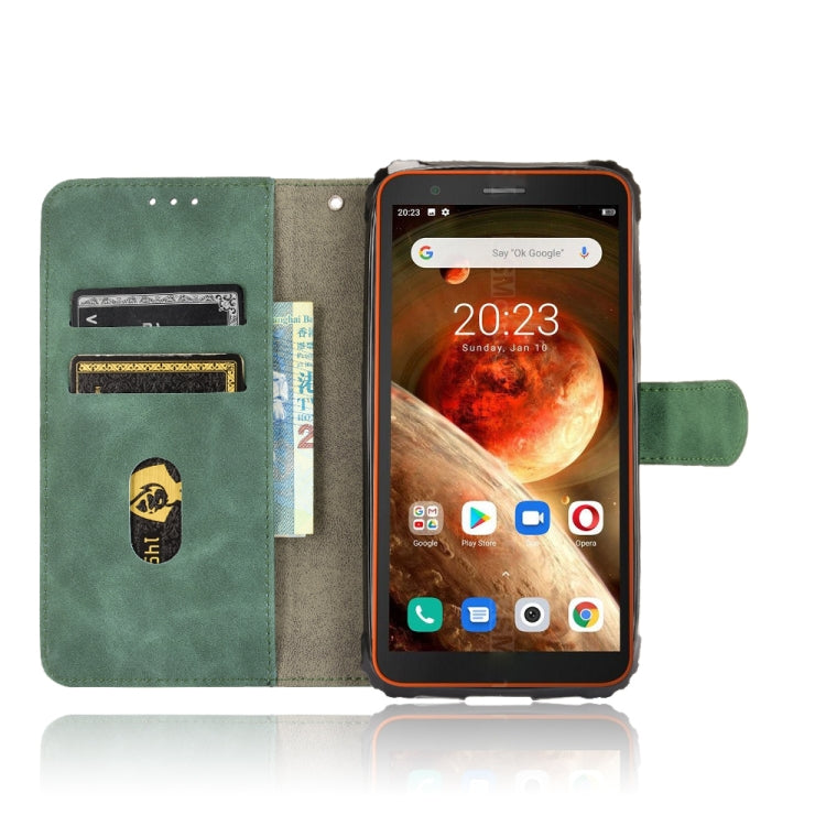 For Blackview BV6600 Solid Color Skin Feel Magnetic Buckle Horizontal Flip Calf Texture PU Leather Case with Holder & Card Slots & Wallet(Green)