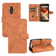 For Blackview BV6600 Solid Color Skin Feel Magnetic Buckle Horizontal Flip Calf Texture PU Leather Case with Holder & Card Slots & Wallet(Brown) - More Brand by PMC TechLife | Online Shopping South Africa | PMC TechLife