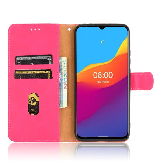 For Ulefone Note 10 Solid Color Skin Feel Magnetic Buckle Horizontal Flip Calf Texture PU Leather Case with Holder & Card Slots & Wallet(Rose Gold)