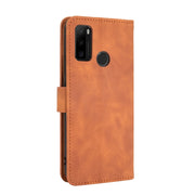For Ulefone Note 10 Solid Color Skin Feel Magnetic Buckle Horizontal Flip Calf Texture PU Leather Case with Holder & Card Slots & Wallet(Brown)