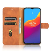 For Ulefone Note 10 Solid Color Skin Feel Magnetic Buckle Horizontal Flip Calf Texture PU Leather Case with Holder & Card Slots & Wallet(Brown)