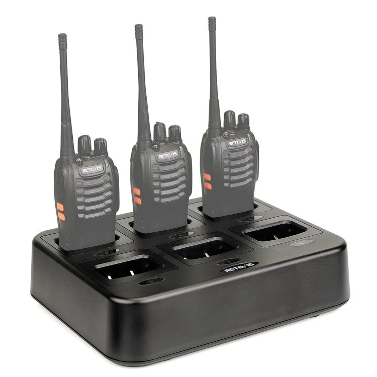 RETEVIS RTC777 Six-Way Walkie Talkie Charger for Retevis H777, EU Plug