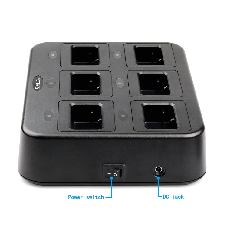 RETEVIS RTC21 Multi-function Six-Way Walkie Talkie Charger for Retevis RT21/RT24, EU Plug