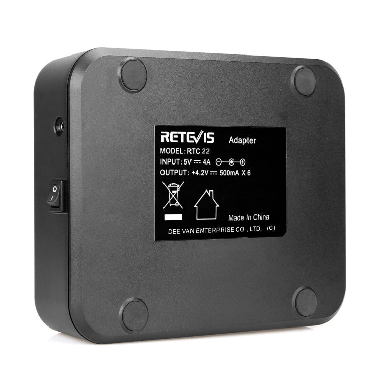 RETEVIS RTC22 Multi-function Six-Way Walkie Talkie Charger for Retevis RT22, EU Plug