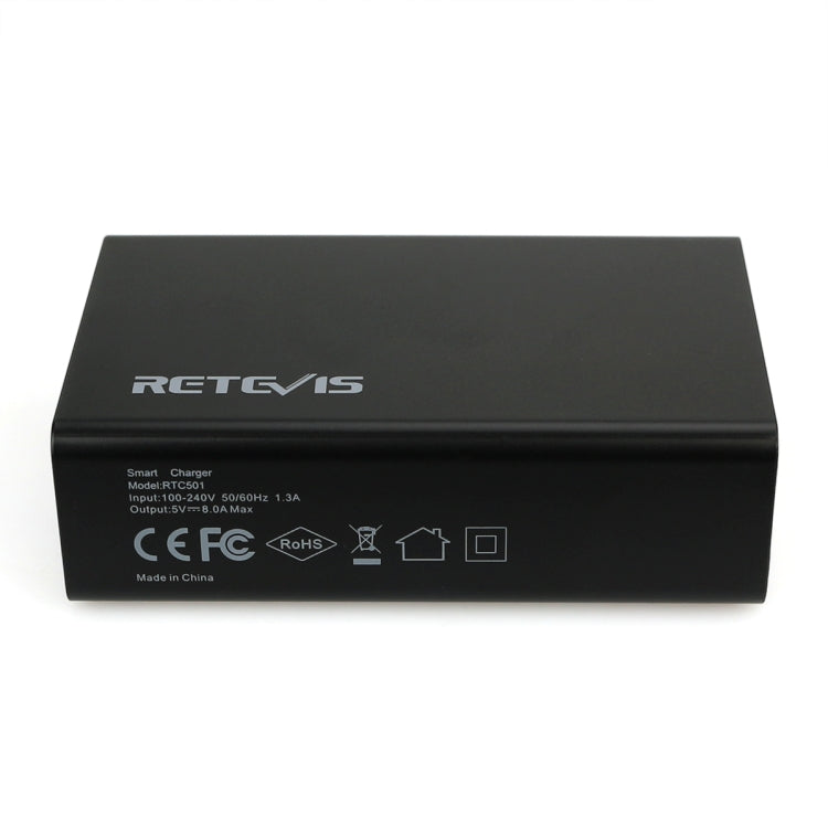 RETEVIS RTC501 40W / 8A 5 Ports USB Multi-function Charger Desktop Charging Station for H-777/RT27/RT7/RT22/H-777S