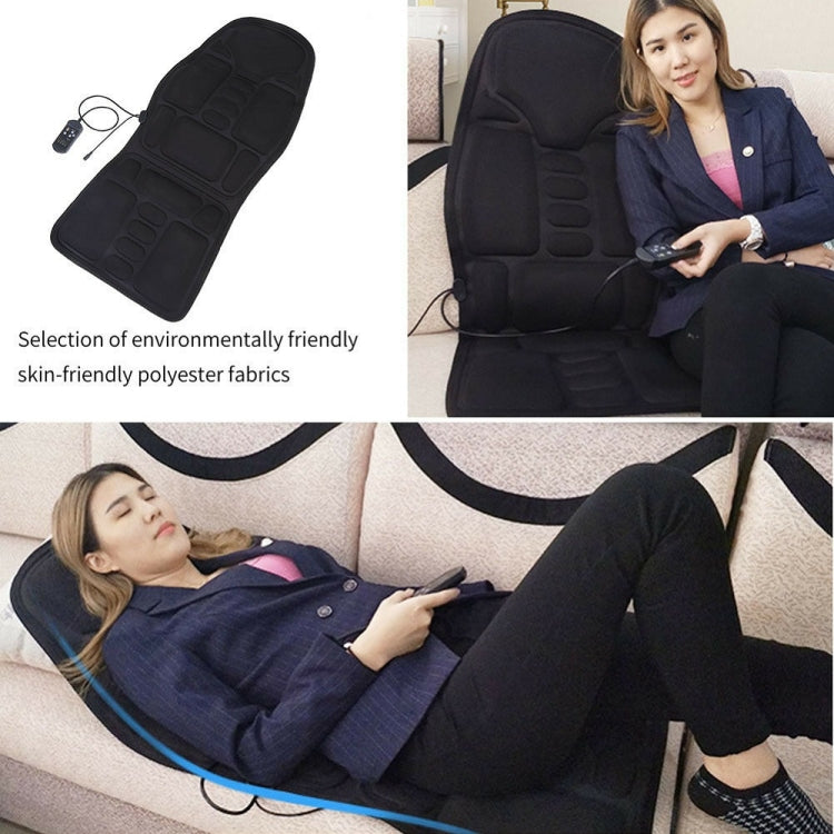 5 Massage Heads 8 Modes Car / Household Multifunctional Whole Body Cervical Massage Seat Cushion, Plug Type:EU Plug(Black)