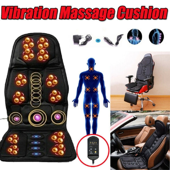 7 Massage Heads 8 Modes Car / Household Multifunctional Whole Body Cervical Massage Seat Cushion, Plug Type:EU Plug(Black)