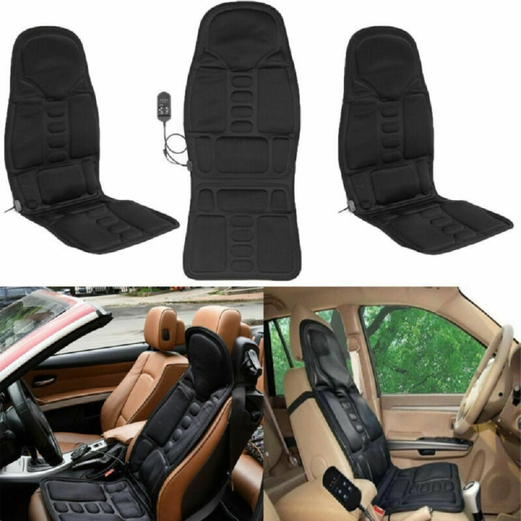 7 Massage Heads 8 Modes Car / Household Multifunctional Whole Body Cervical Massage Seat Cushion, Plug Type:EU Plug(Black)