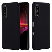 For Sony Xperia 1 III Pure Color Liquid Silicone Shockproof Full Coverage Case(Black)