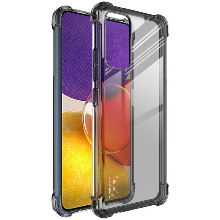 For Samsung Galaxy A82 5G / Quantum 2 IMAK All-inclusive Shockproof Airbag TPU Case with Screen Protector(Transparent Black)
