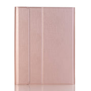 YA11B-A 2021 Detachable Lambskin Texture Round Keycap Bluetooth Keyboard Leather Tablet Case with Touch Control & Pen Slot & Stand For iPad Pro 11 (2021)(Rose Gold)