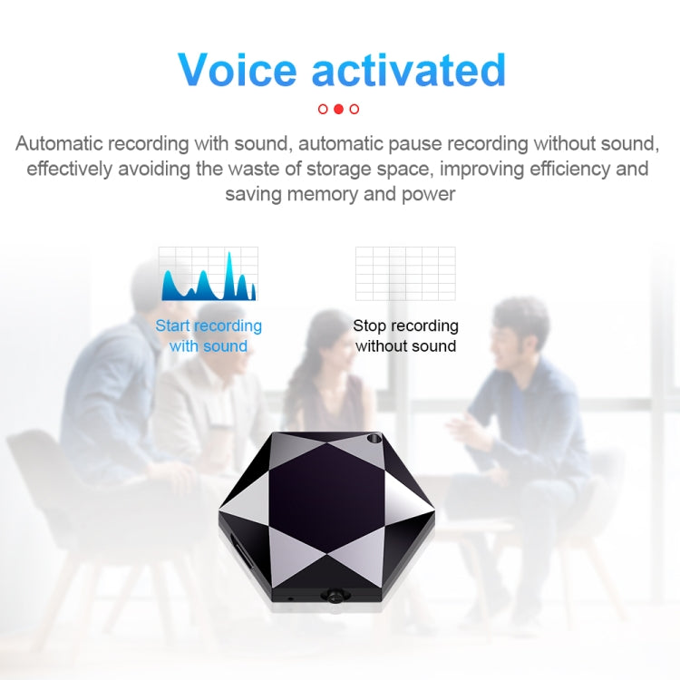M6 Intelligent Voice Control Noise Reduction Recorder Pendant, Capacity:8GB