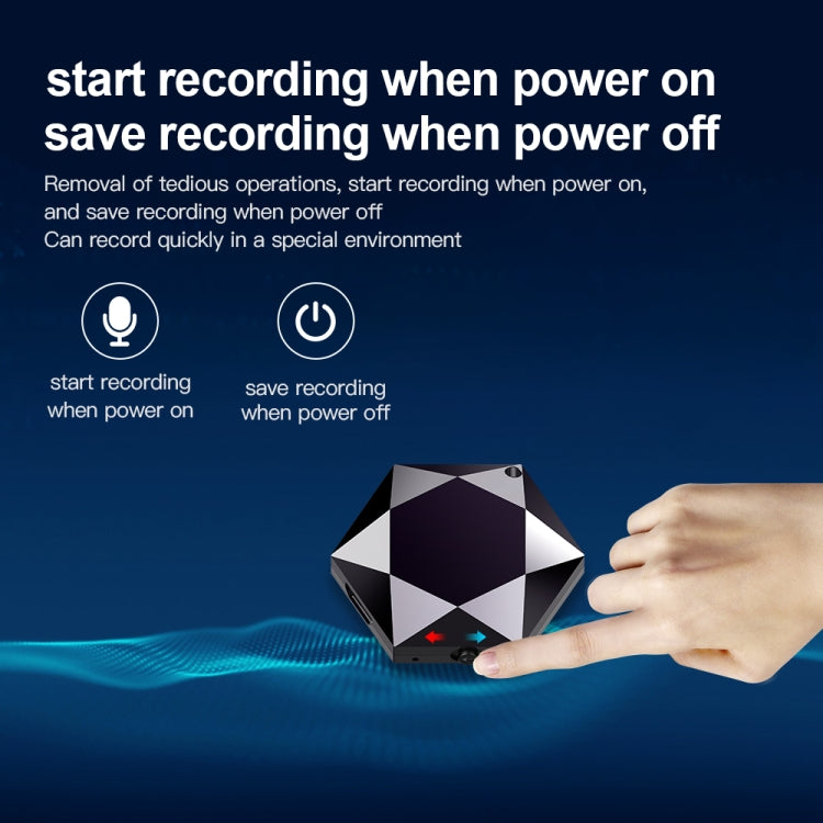 M6 Intelligent Voice Control Noise Reduction Recorder Pendant, Capacity:8GB