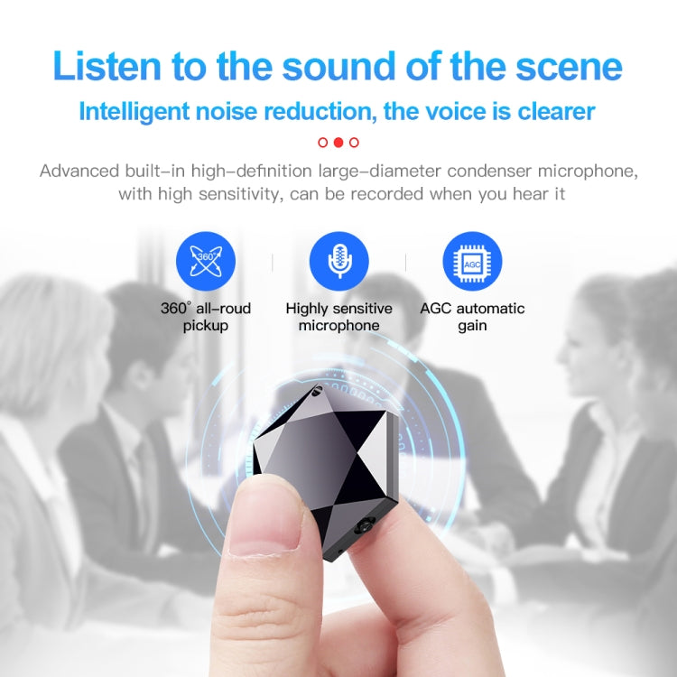 M6 Intelligent Voice Control Noise Reduction Recorder Pendant, Capacity:32GB