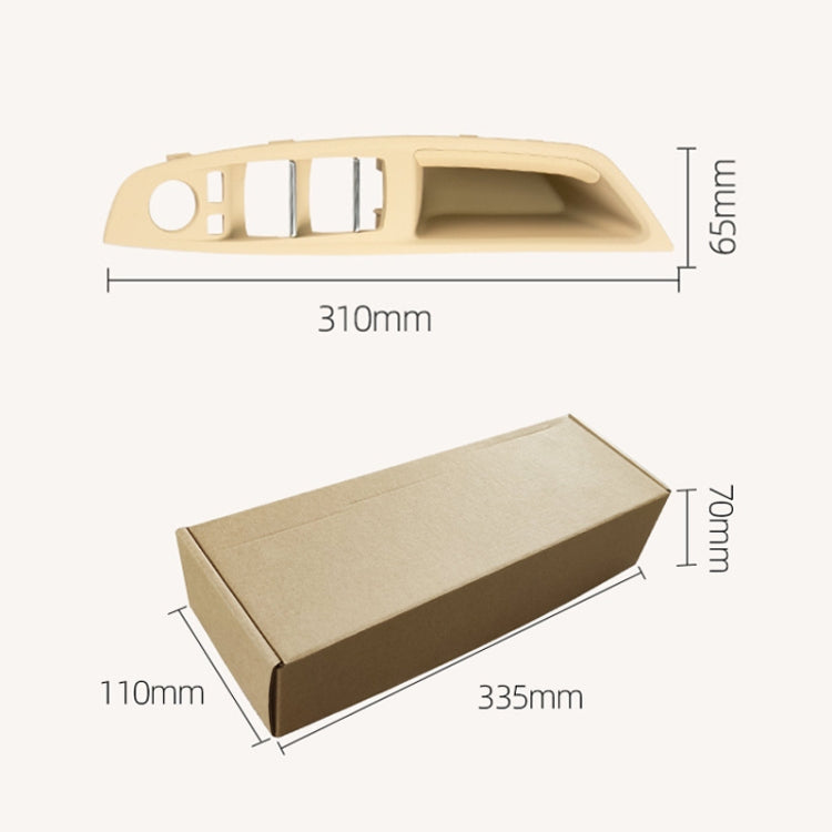 Car Left Front Inner Door Armrest for BMW  5 Series F10 / F18, Left Driving(Creamy-white)