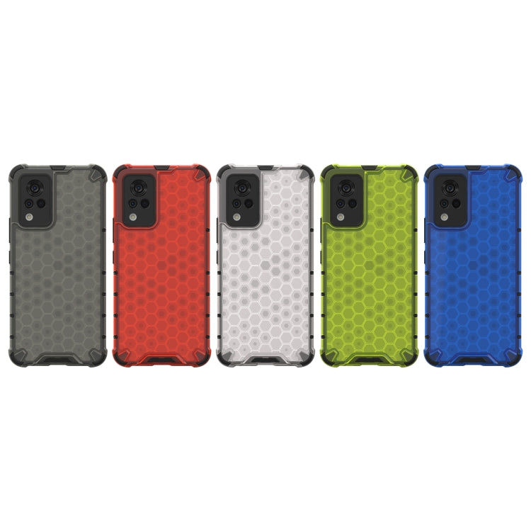 For vivo V21 Shockproof Honeycomb PC + TPU Case(Red)