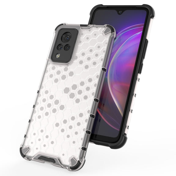 For vivo V21 Shockproof Honeycomb PC + TPU Case(Red)