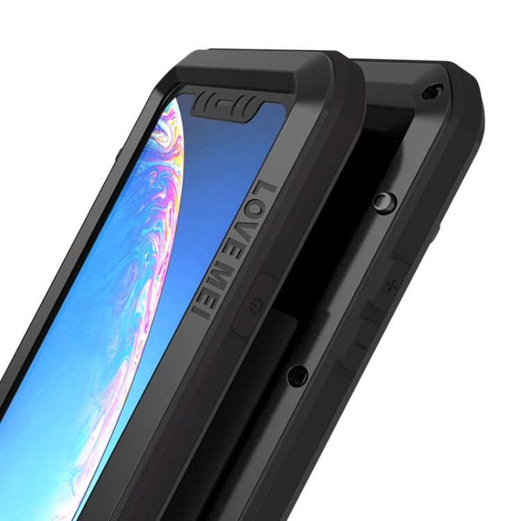 For iPhone 11 Pro Max LOVE MEI Metal Shockproof Water-resistant Dustproof Protective Case(Black)