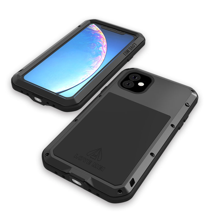 For iPhone 11 Pro Max LOVE MEI Metal Shockproof Water-resistant Dustproof Protective Case(Silver)