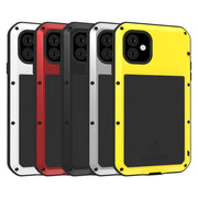 For iPhone 11 Pro Max LOVE MEI Metal Shockproof Water-resistant Dustproof Protective Case(Yellow)