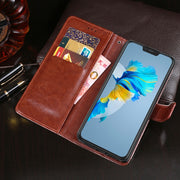 For Cubot C20 idewei Crazy Horse Texture Horizontal Flip Leather Case with Holder & Card Slots & Wallet(Brown)