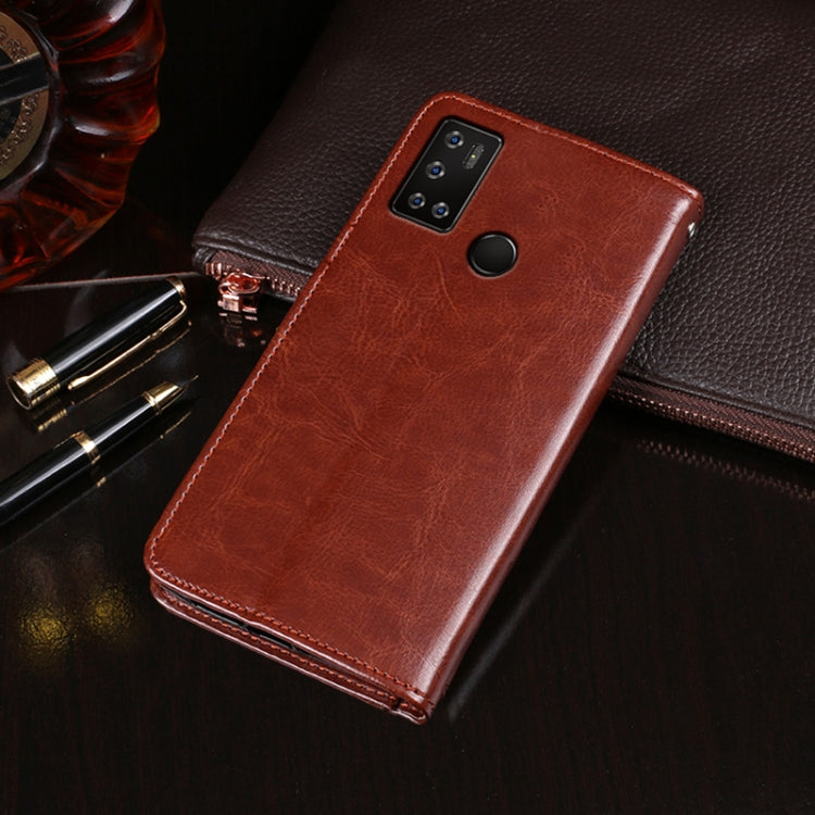 For Cubot C20 idewei Crazy Horse Texture Horizontal Flip Leather Case with Holder & Card Slots & Wallet(White)