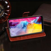 For Oukitel C23 Pro idewei Crazy Horse Texture Horizontal Flip Leather Case with Holder & Card Slots & Wallet(Blue)