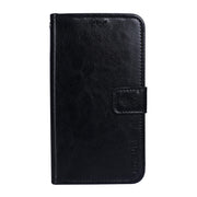 For Sharp Aquos R6 idewei Crazy Horse Texture Horizontal Flip Leather Case with Holder & Card Slots & Wallet(Black)