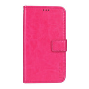 For Sharp Aquos R6 idewei Crazy Horse Texture Horizontal Flip Leather Case with Holder & Card Slots & Wallet(Rose Red)