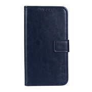 For Sharp Aquos R6 idewei Crazy Horse Texture Horizontal Flip Leather Case with Holder & Card Slots & Wallet(Blue)