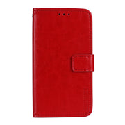 For Sharp Aquos R6 idewei Crazy Horse Texture Horizontal Flip Leather Case with Holder & Card Slots & Wallet(Red)