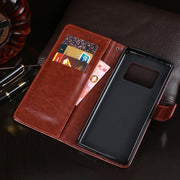 For Sharp Aquos R6 idewei Crazy Horse Texture Horizontal Flip Leather Case with Holder & Card Slots & Wallet(White)