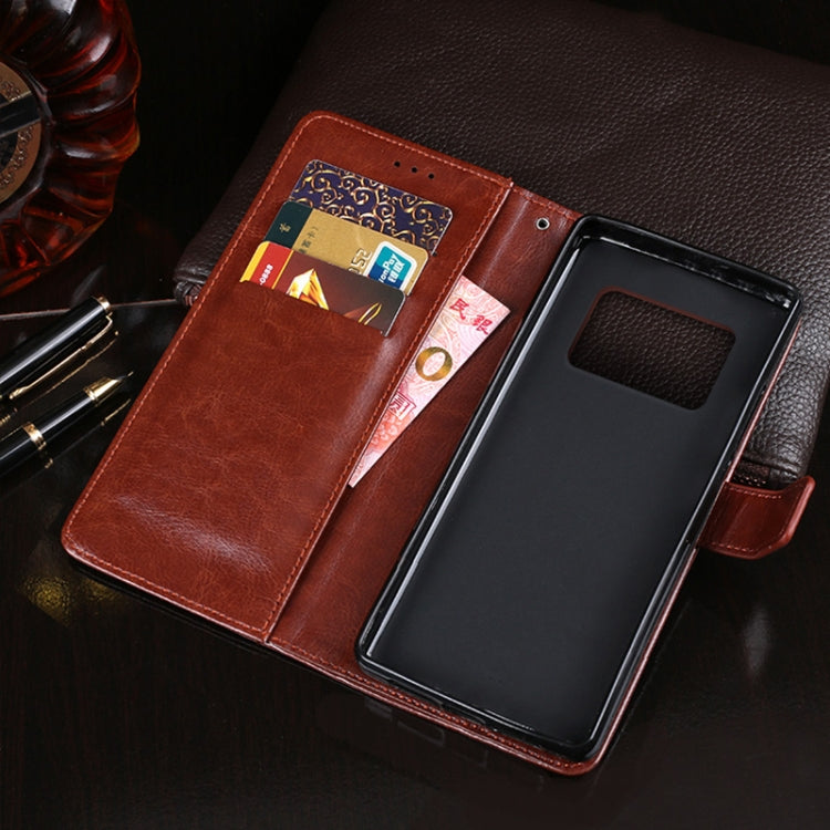 For Sharp Aquos R6 idewei Crazy Horse Texture Horizontal Flip Leather Case with Holder & Card Slots & Wallet(White)