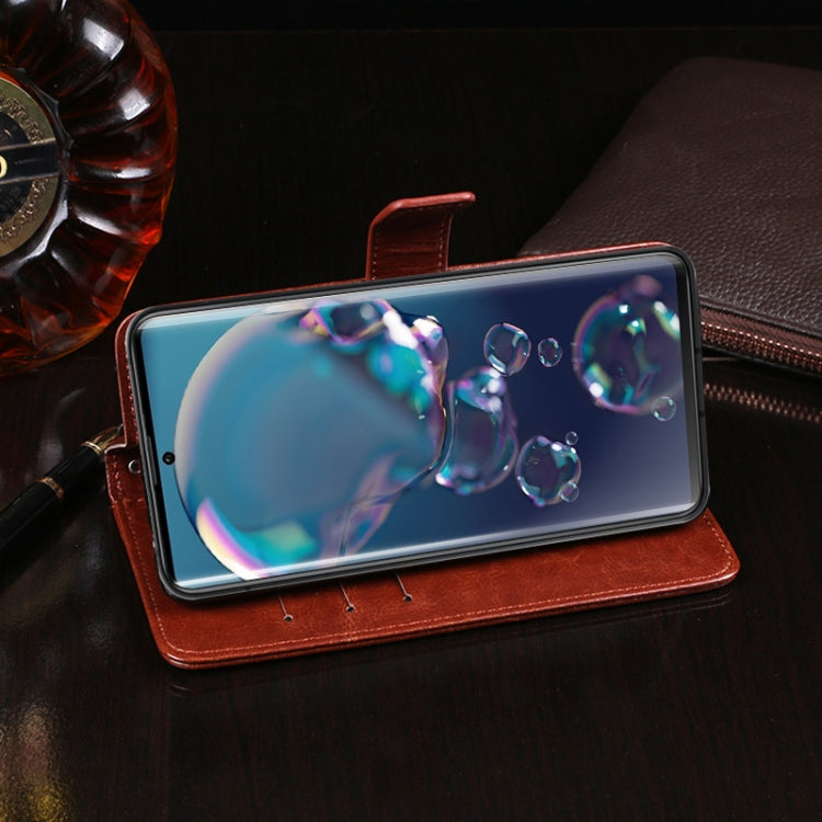 For Sharp Aquos R6 idewei Crazy Horse Texture Horizontal Flip Leather Case with Holder & Card Slots & Wallet(White)