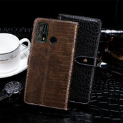 For Outkitel C23 Pro idewei Crocodile Texture Horizontal Flip Leather Case with Holder & Card Slots & Wallet(Black)