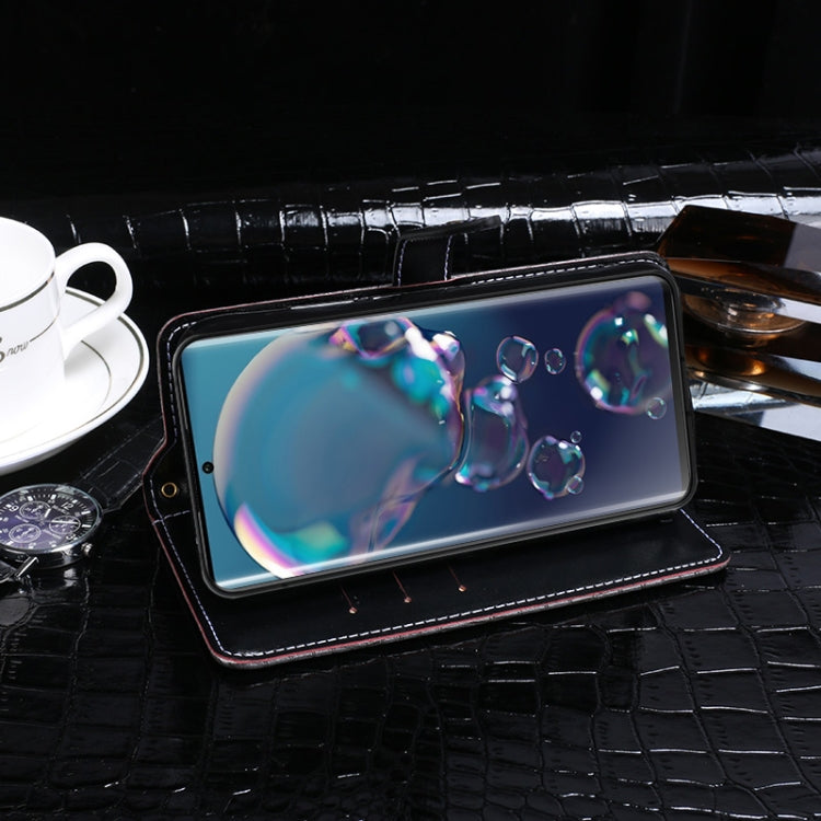 For Sharp Aquos R6 idewei Crocodile Texture Horizontal Flip Leather Case with Holder & Card Slots & Wallet(Black)