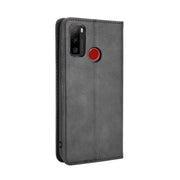 For Ulefone Note 10 Magnetic Buckle Retro Crazy Horse Texture Horizontal Flip Leather Case with Holder & Card Slots & Photo Frame(Black)
