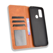 For Ulefone Note 10 Magnetic Buckle Retro Crazy Horse Texture Horizontal Flip Leather Case with Holder & Card Slots & Photo Frame(Brown)